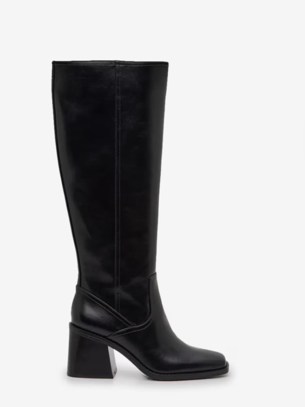 Kelly & Katie Black Knee-High Block Heel Boots